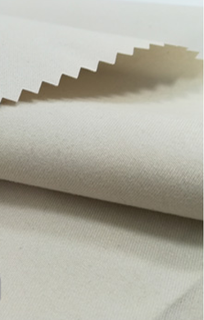 JS-DGAI  斜紋磨毛桃皮絨PU白  戶外防水塗層布料 沖鋒衣棉服裝面料 細節-6